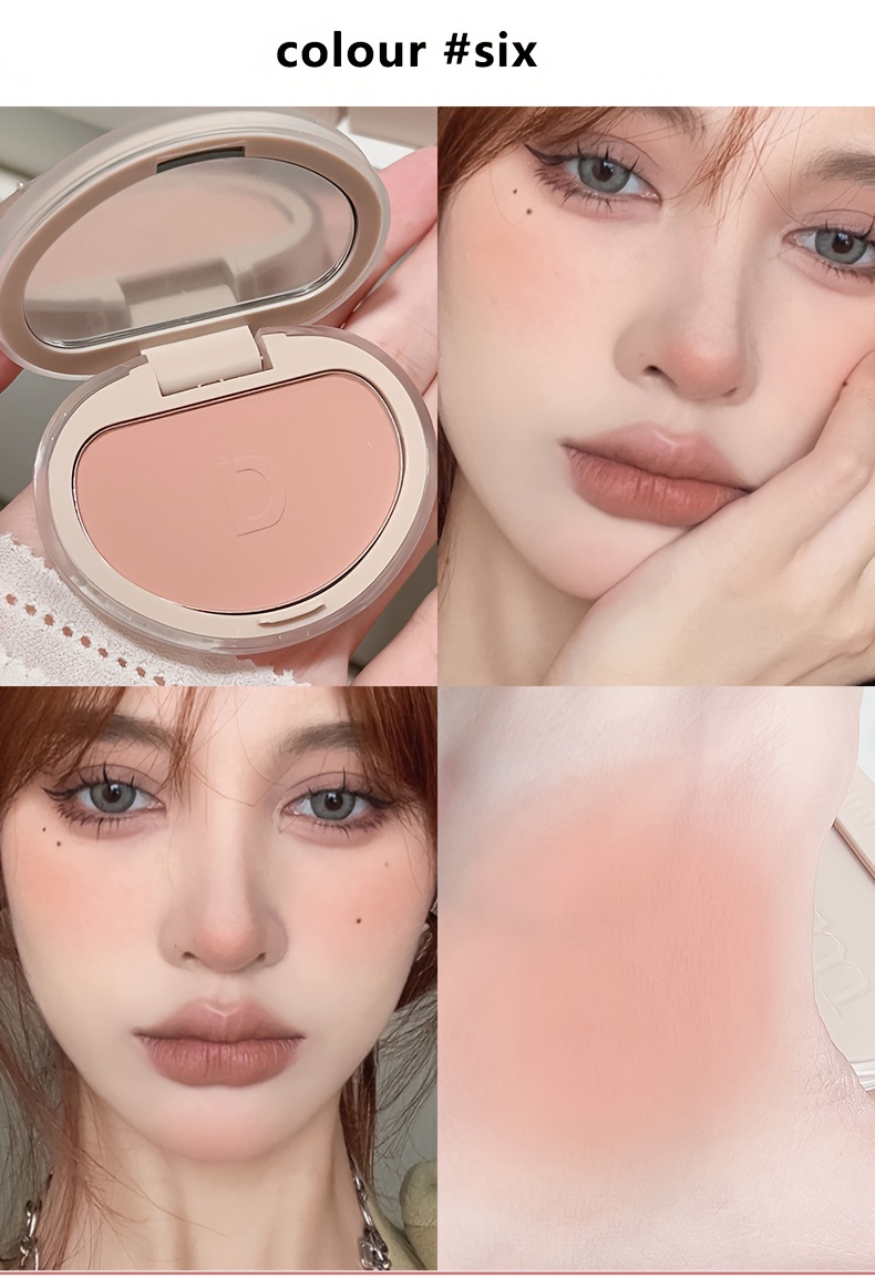 Long Lasting Waterproof Facial Honey Powder Blush with Creamy Texture, Lightweight, Non-Dry, Fresh, Sweet Natural Nude Color and Containing Plant Squalane