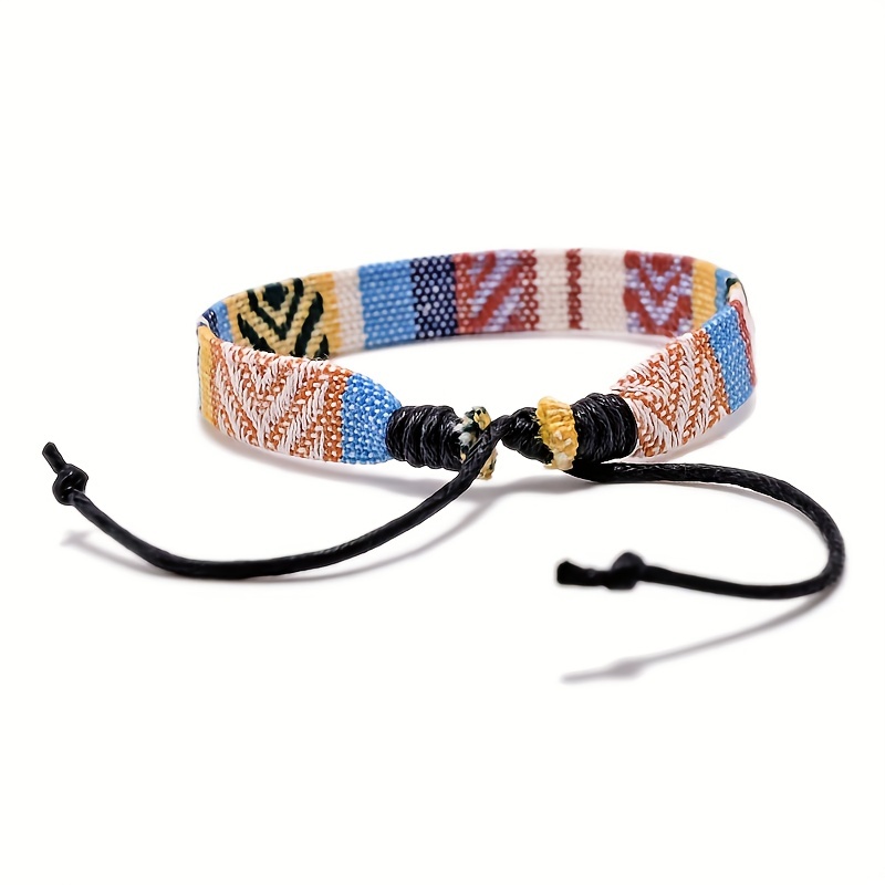Boho Woven Bracelet Adjustable Beach Accessory