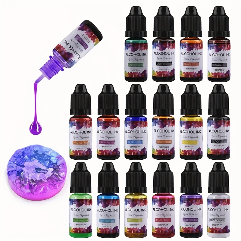 Alcohol Ink Set - 24 Vibrant Colors Pigment for Epoxy Resin