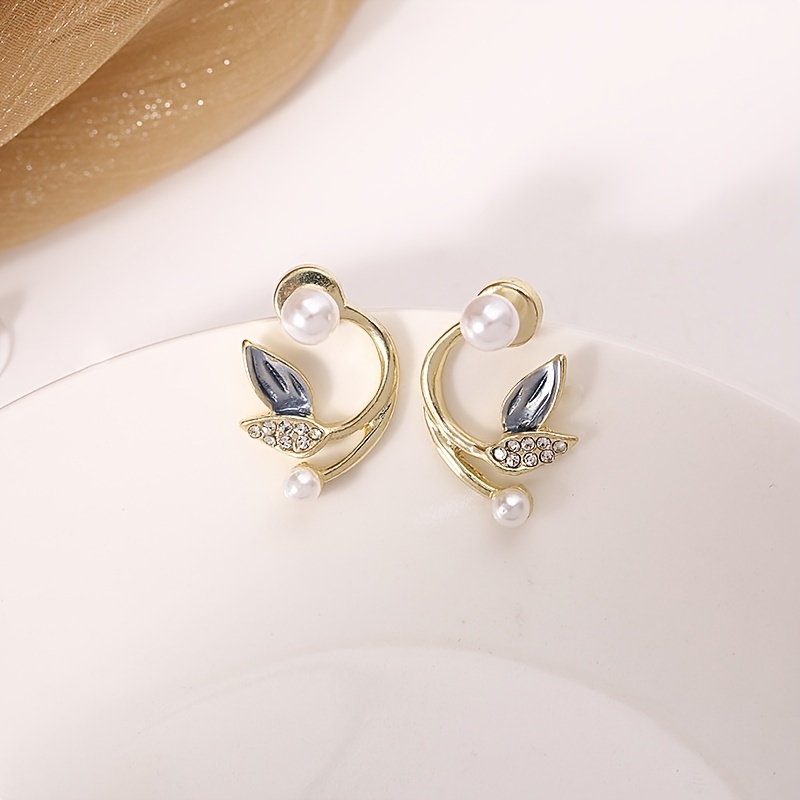 womens elegant faux pearl earrings temperament design jewelry birthday gift details 1