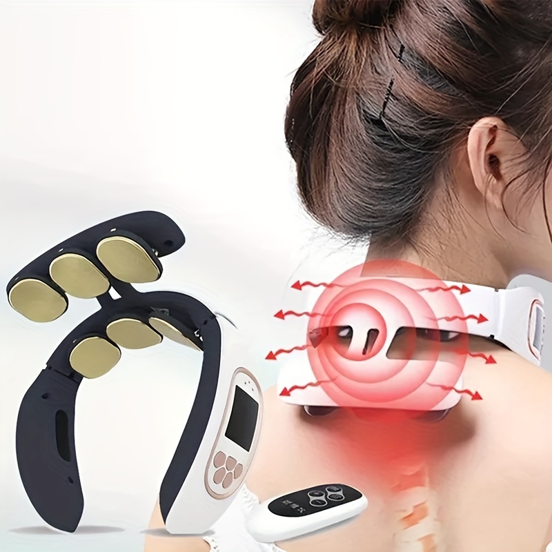 Electric Cervical Massager, Intelligent Household Pulse Heating Shoulder Neck  Neck Massager Neck Protector - Temu
