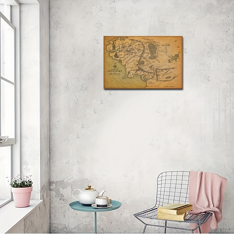 1pc Poster In Tela, Mappa Del Mondo Con Animali, Arte Da Parete Per  Soggiorno, Decorazione Per Camera Da Letto, Decorazione Per La Casa, Senza  Cornice - Temu Italy