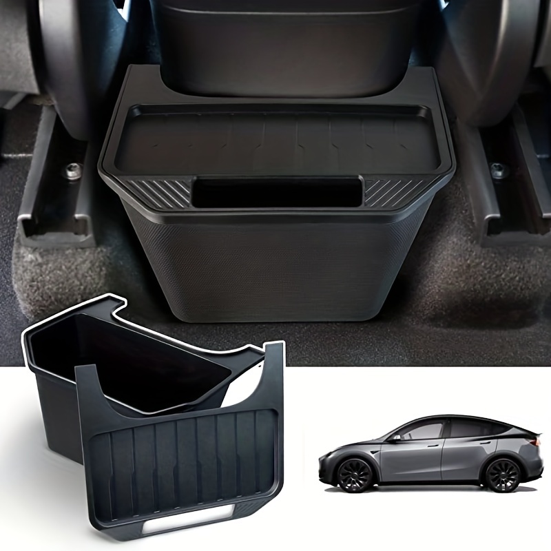 テスラ用モデル Y 2020-2023 インテリアカーアクセサリー - 後部座席収納ボックスゴミ箱 & リアセンターコンソールオーガナイザー