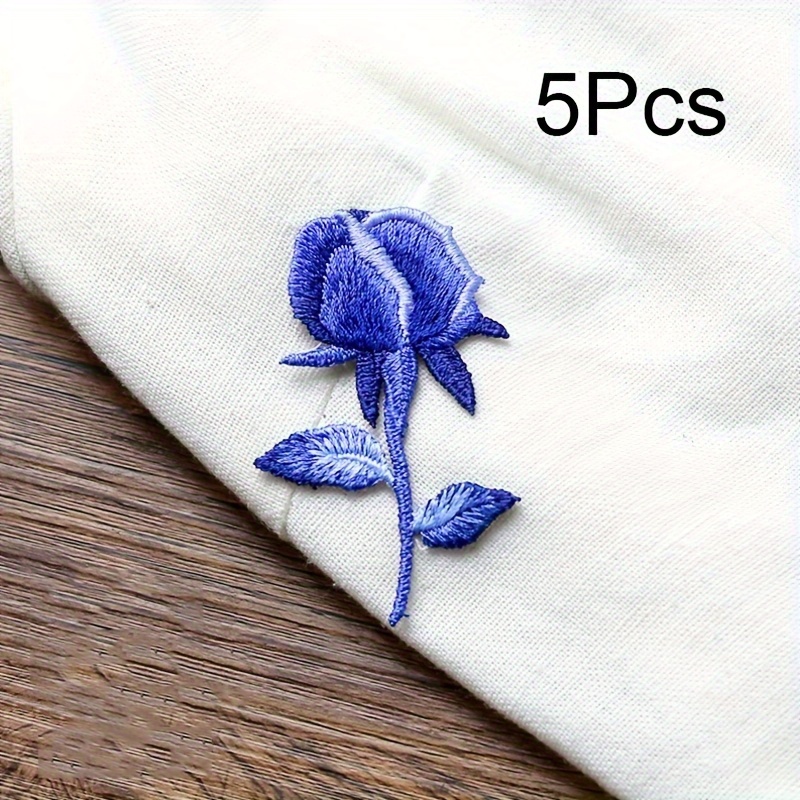  Fabric Stickers, Decorative DIY Embroidery Adhesive Stickers  for Bag Scarf Clothing for Repairation Decoration(Rose Cloth Sticker) :  אמנות, יצירה ותפירה