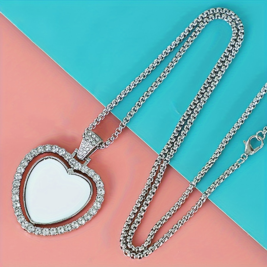 Sublimation Rhinestone Trays Pendant Set Including Heart - Temu