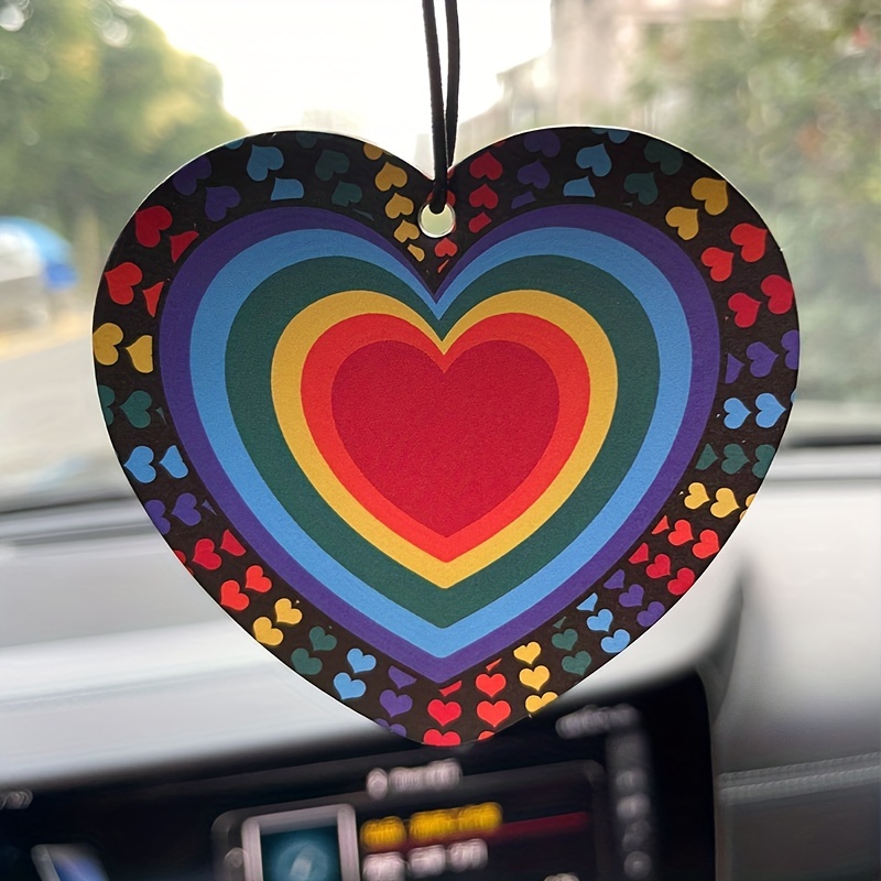 1pc Heart Design Car Hanging Ornament