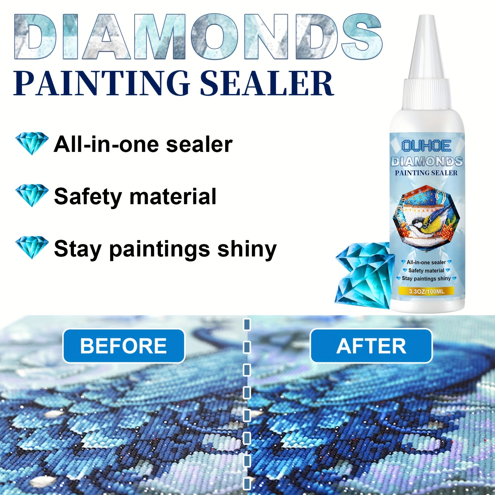 1pc Diamond Painting Sealant Diamond Painting Oil Painting Protection  Adhesive 5D Diamond Painting Puzzle Sealant