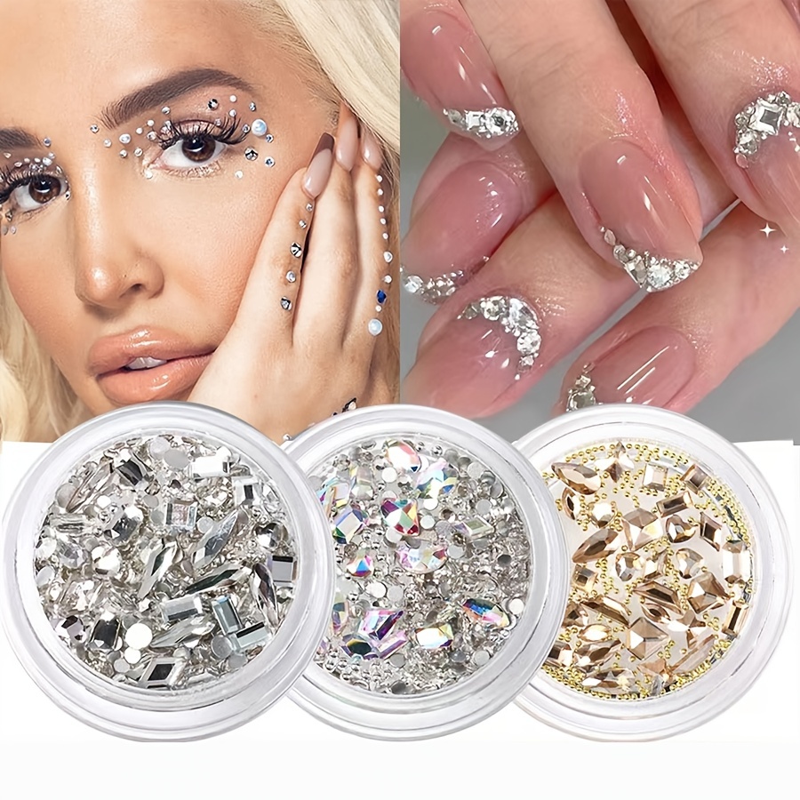 Nail Art Rhinestones, Nail Gems and Rhinestones , Flatback Rhinestones for  Nails, Crafts, Makeup - style 1