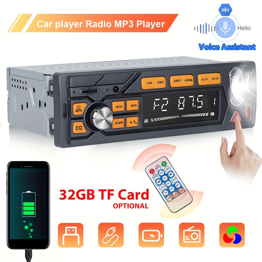 Multimedia Car Stereo single Din Wireless Audio Hands free - Temu