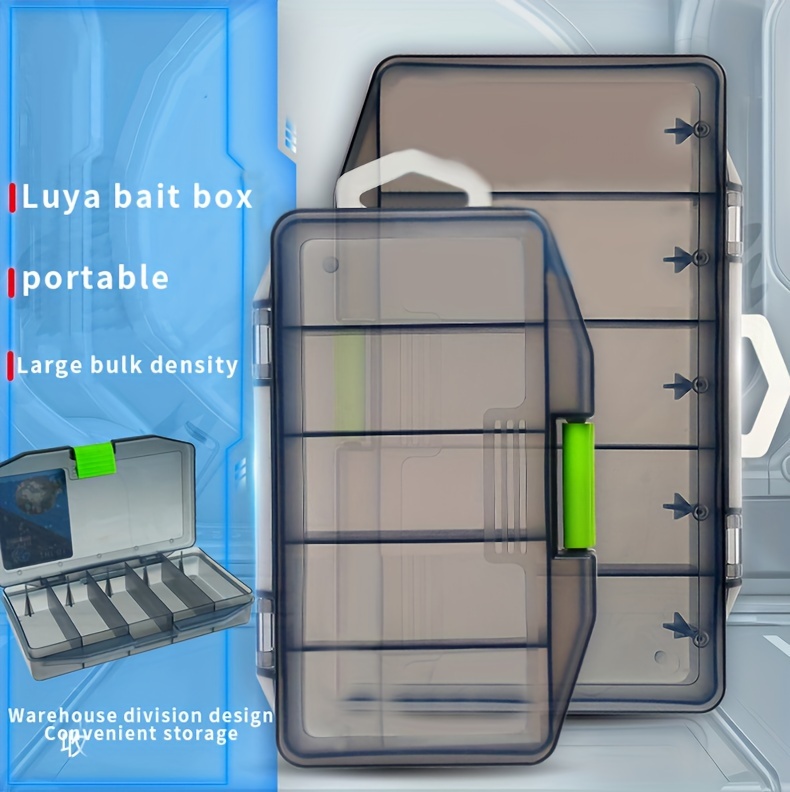 1pc Single-layer Storage Box, Fishing Tackle Box, Portable Storage Box For  Soft Lure Hard Bait