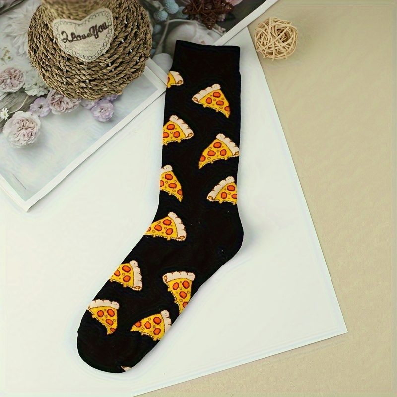 CALCETINES MOLONES DE HOMBRE CON DIBUJO PIZZA