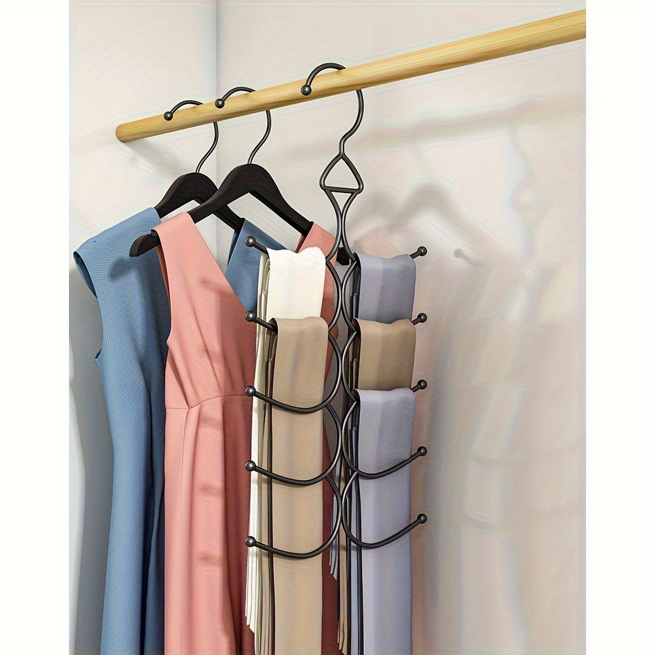 Space Saving Scarf Organizer Rack Hijab Display Hanger, Closet