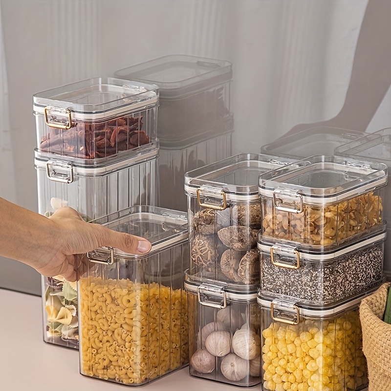 Clear Vertical Striped Food Storage Containers With Lids