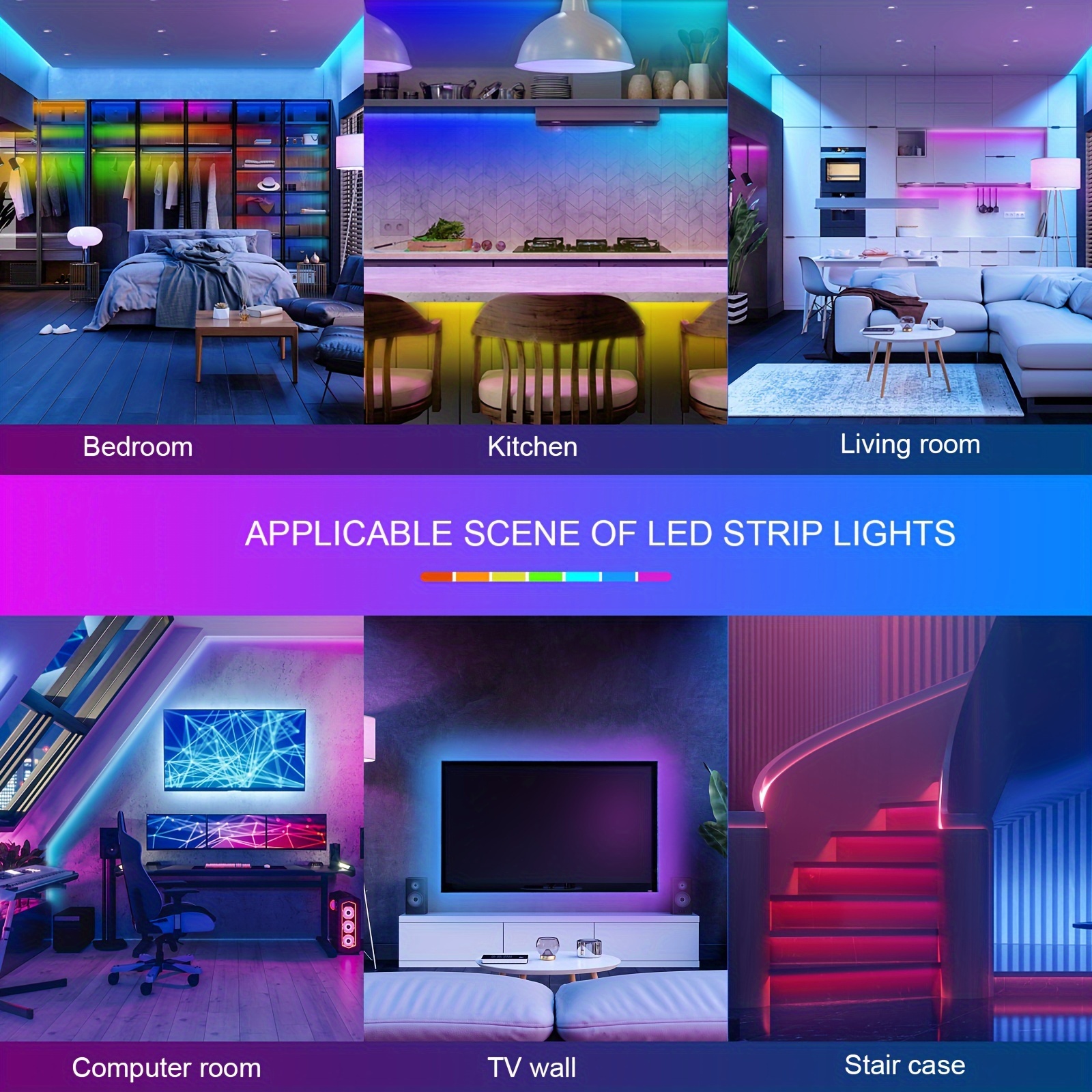 Led strip lights for fashion bedroom