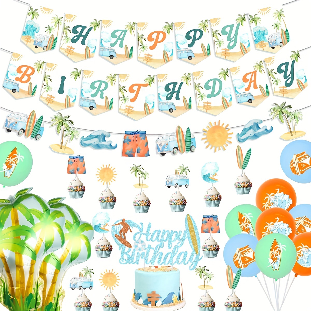 Beach Birthday Party Decorations - Temu