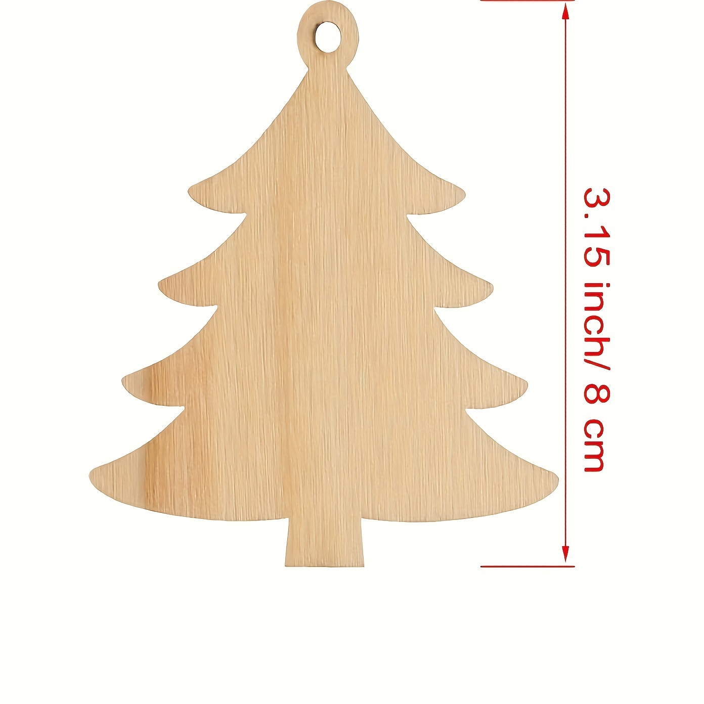 10pcs Wooden Crafts to Paint Christmas Tree Hanging Ornaments