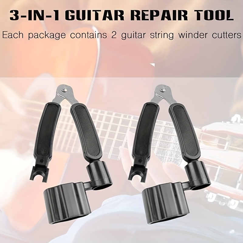 NEW 3 In 1 Guitar String Winder String Cutter Bridge Pin Puller Repair Tool  Guitar Bass Ukulele Accessories Tools