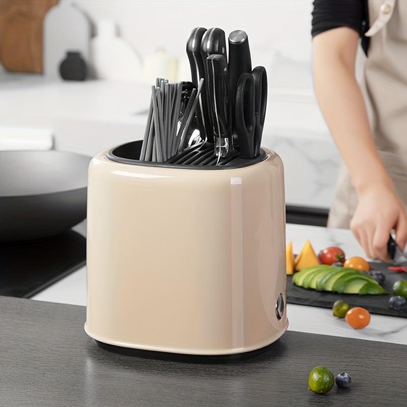 Rotating Knife Holder, Rotatable Utensil Holder For Kitchen