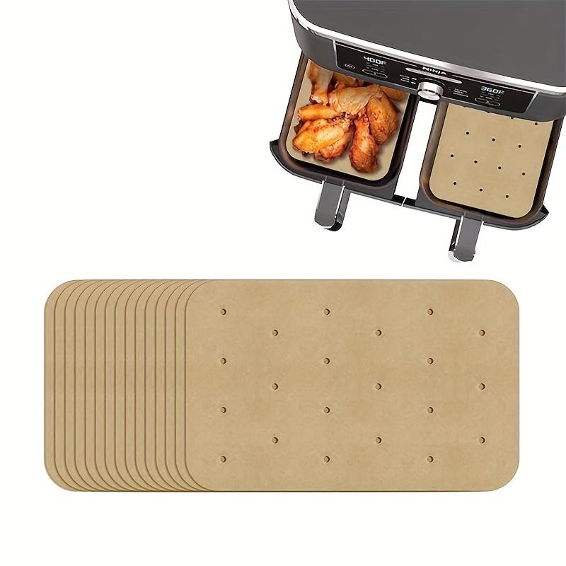 

100pcs, Disposable Air Fryer Parchment Paper, Perforated Rectangular Air Fryer Liners For Ninja Foodi Xl Smart Fg551 6-in-1 Indoor Grill