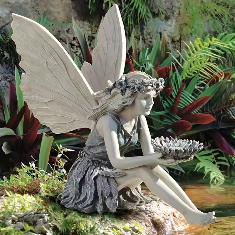 Statues de lapin décor de jardin, accessoires de jardin de fées, Figurines  miniatures Patio cour Art Sculpture pelouse ornement extérieur