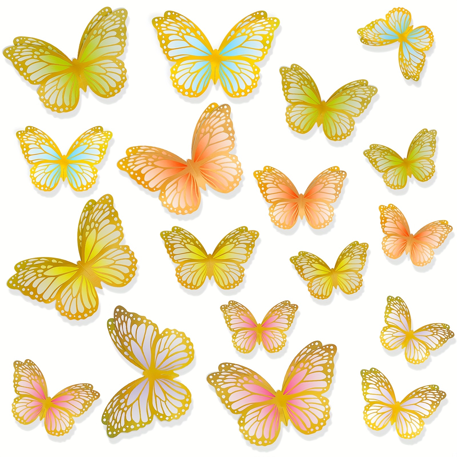 36pcs Mariposas Doradas Centro De Mesa De Mariposas Decoraciones De  Mariposas Para Arreglos Florales Para Cumpleaños Baby Shower Suministros De  Fiesta