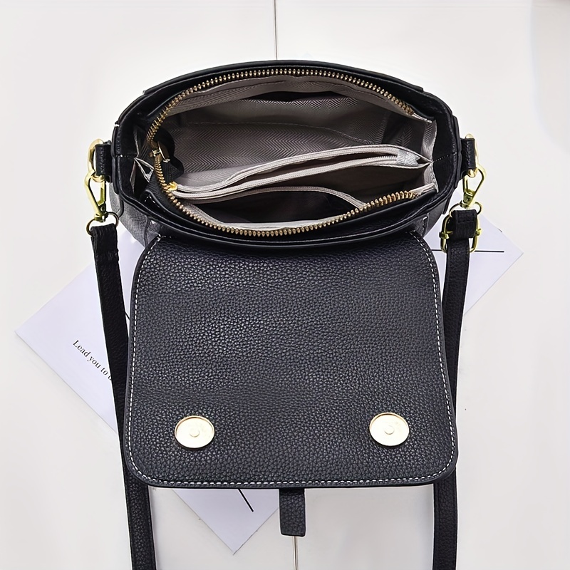 Women's Fashion Crossbody Bag Versatile Snakeskin Embossed Square Bag