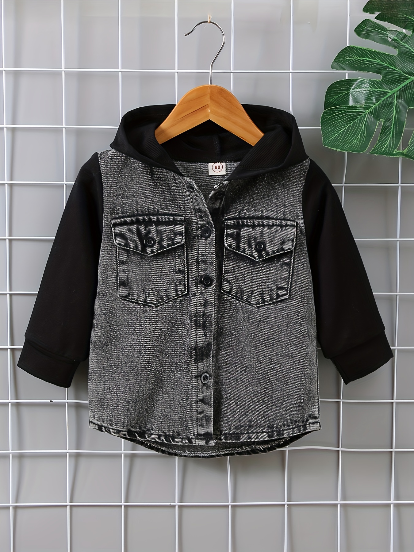 Boys hooded outlet denim jacket