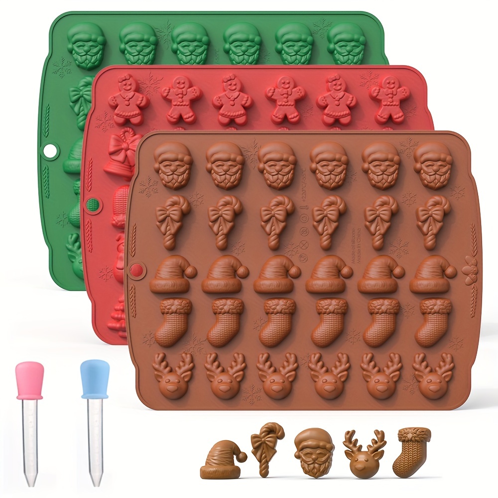  3D Santa Elk Bear Elf Boy Fondant Chocolate Mould Cake Baking  Tools Handmade Soap Christmas Ornament Silicone Mold Chocolate Molds  Different Shapes For Household Cute Soap Molds Silicone Shapes 3d: Home