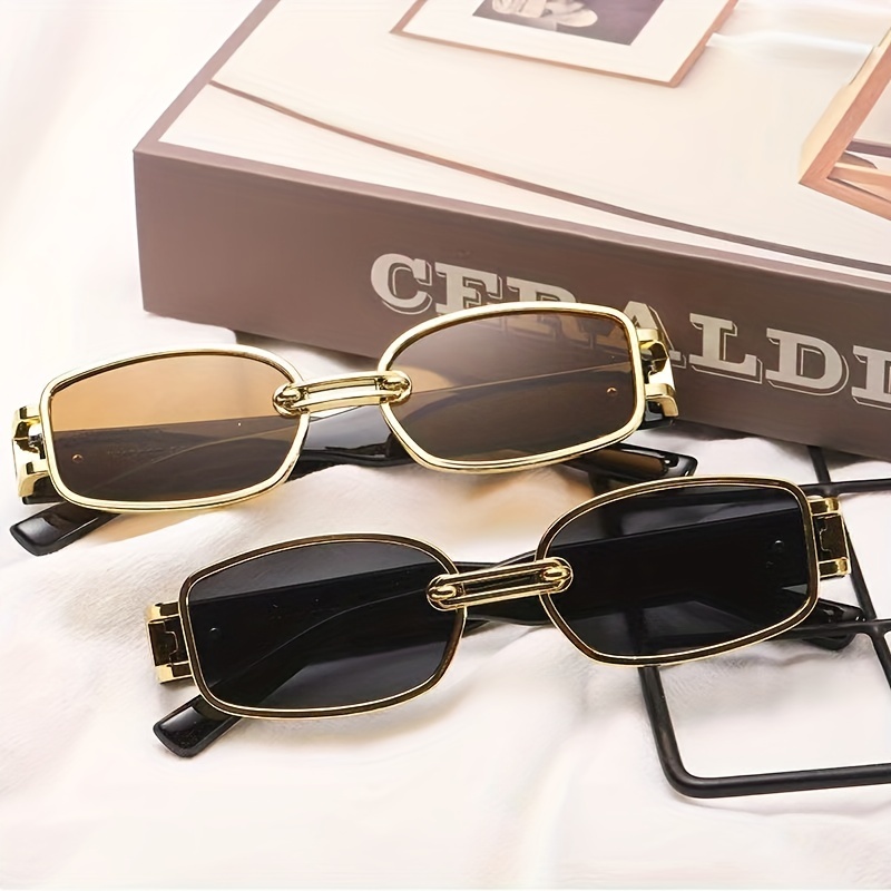 Square Metal Frame Sunglasses UV400