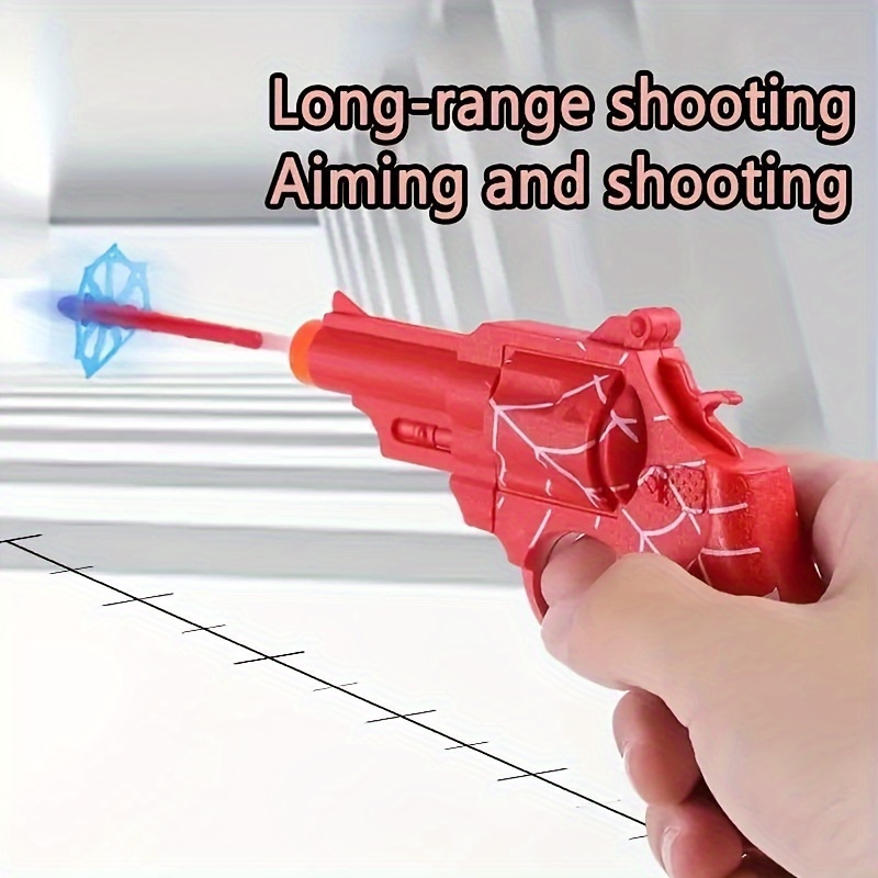 Cartoon Revolver Spider Suction Cup Pistol, Multiplayer Game, Ultra