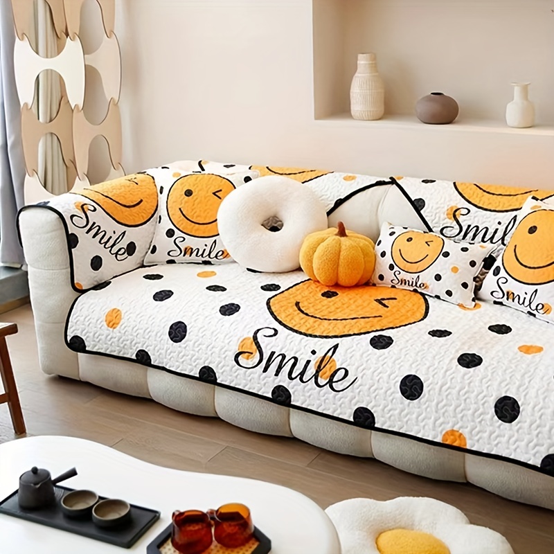 Sofa Cushion Plush Non-slip Sofa Cover Cushion Sofa Cover Dust-proof Seat  Cover