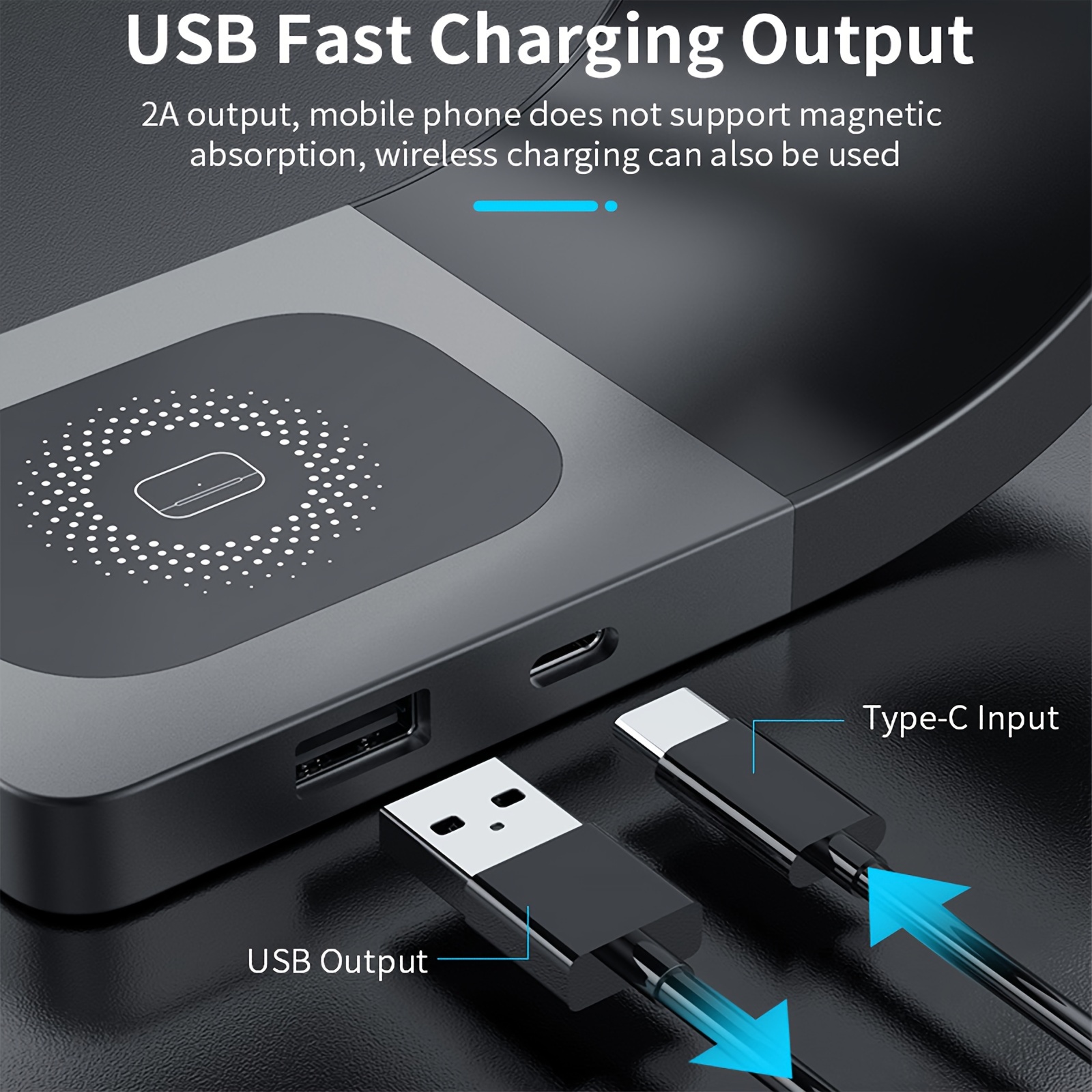 Anker Wireless Charging Stand, PowerWave 2-in-1 Magnetic Stand Lite with  USB-C Cable, Compatible with iPhone 15/15 Pro/15 Plus/15 Pro Max/14/13 and