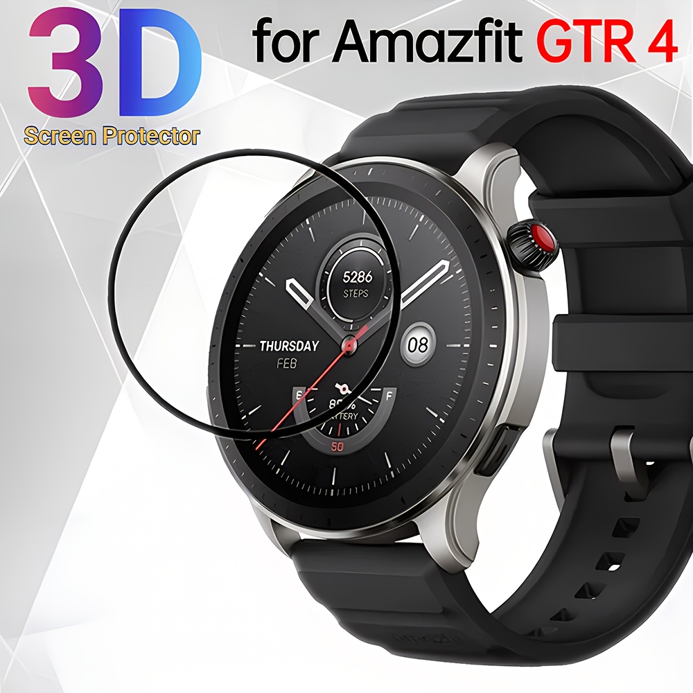 Screen Protector for Amazfit GTS 4Mini Curved Full Coverage Anti-scratch  Soft Screen Protective Film for