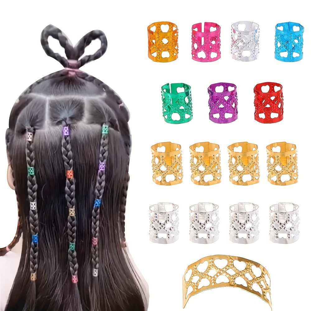283Pcs Hair Jewelry Braid Rings Cuff Pendants Dreadlocks Beads Accessories  Decor