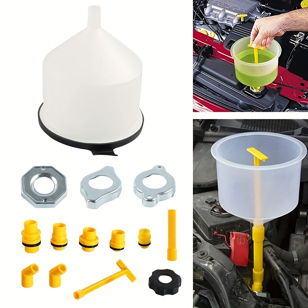 15 PCS No-Spill Coolant Funnel Kit Radiator Funnel Burping Kit Funnels