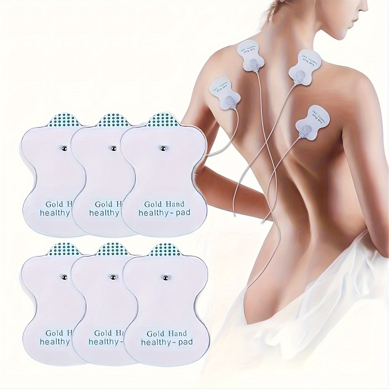 stimulateur musculaire avec électrodes, le masseur sur les fesses