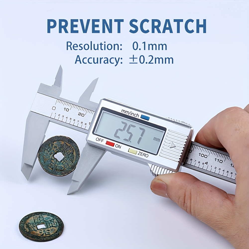

0-6" Plastic Digital Caliper Measuring Tool Electronic Micrometer Caliper With Lcd Screen