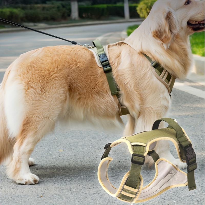 1pc Durable Tactical Dog Harness With Soft Material And Handle For