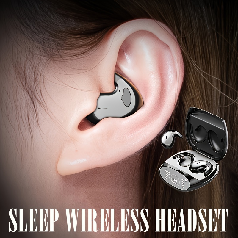 Casque de sommeil Bluetooth Masque oculaire Sans fil Bluetooth Bandeau  Écouteurs Ultra-doux Voyage Sommeil Couverture oculaire Noir