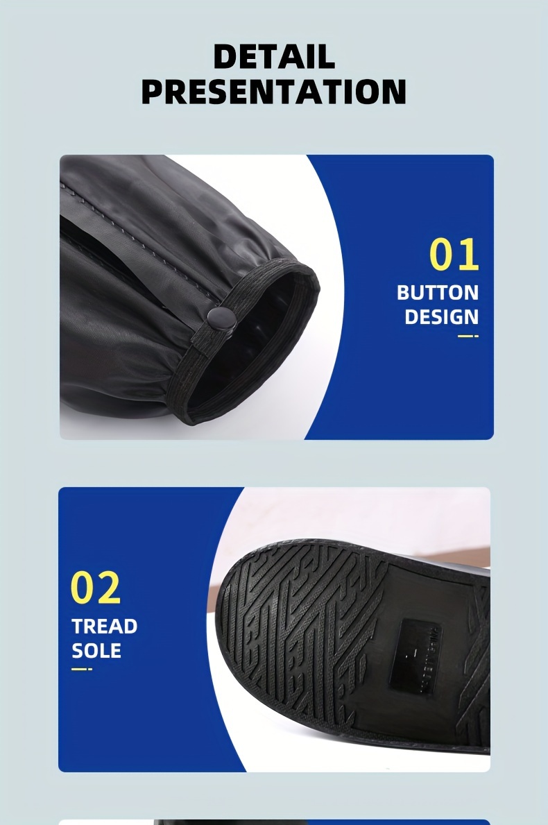 10 paires de couvre-chaussures antidérapants réutilisables Housses de  bottes imperméables pour la protection des tapis ménagers Lavables en  machine (noir) Fz51-3
