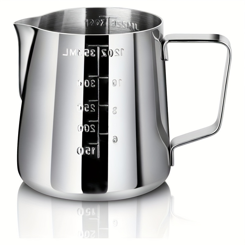 Stainless Steel Milk Frother Cup Milk Steaming Pitcher - Temu