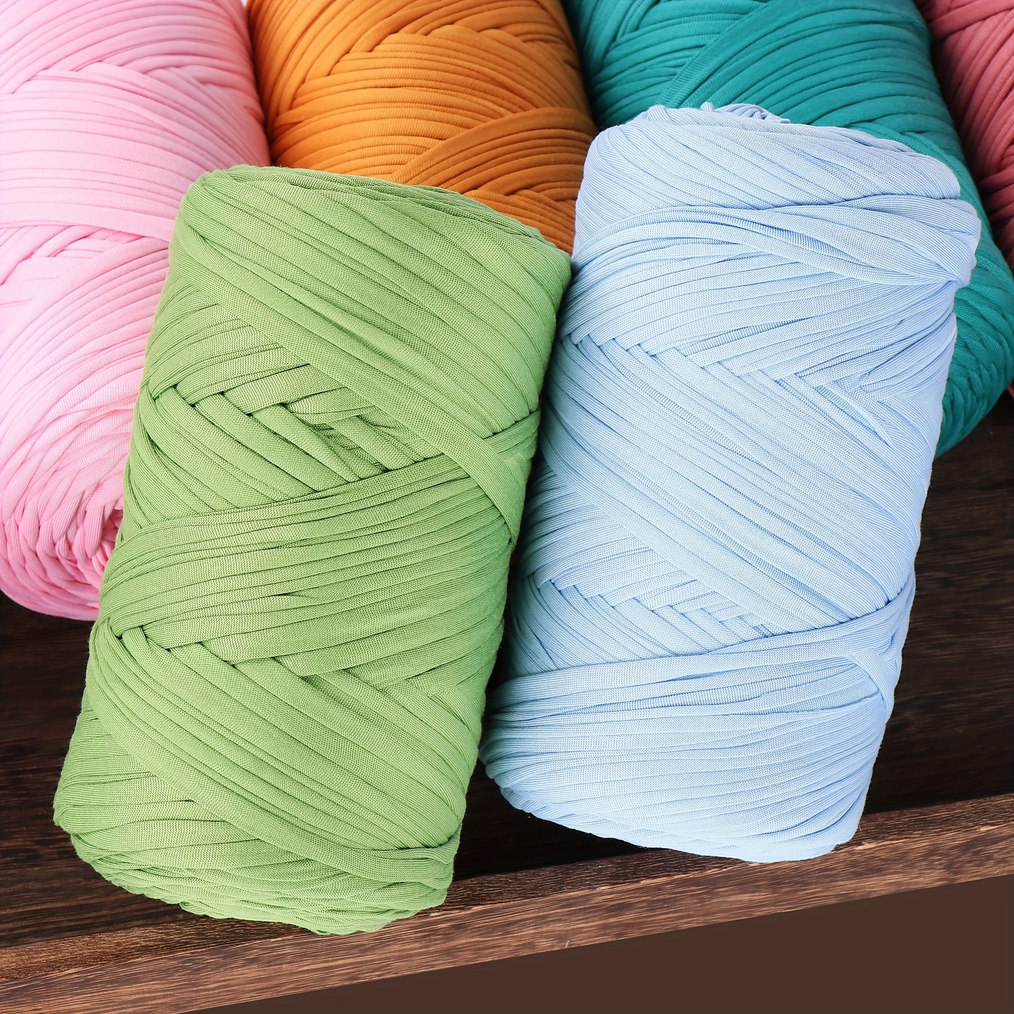 Meriwoolart Cotton Yarn 10mm 150m T-shirt Yarn Cotton Ribbon String  Oeko-tex 100% Recycled Cotton for DIY Crafts 