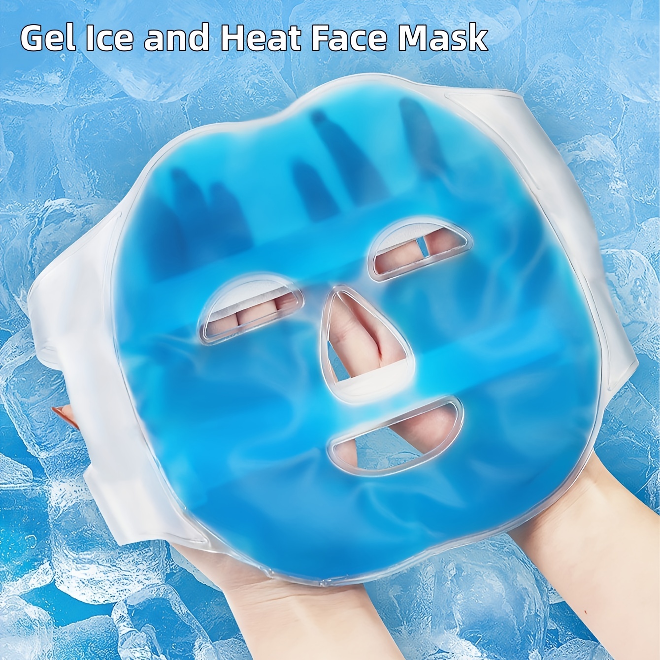 Masque Yeux Froid Masque Des Yeux Gel Gonfls, Cernes, Migraine Rutilisable  Poche De Glace En Yeux Pour Thrapie Froid Chaud (bleu)