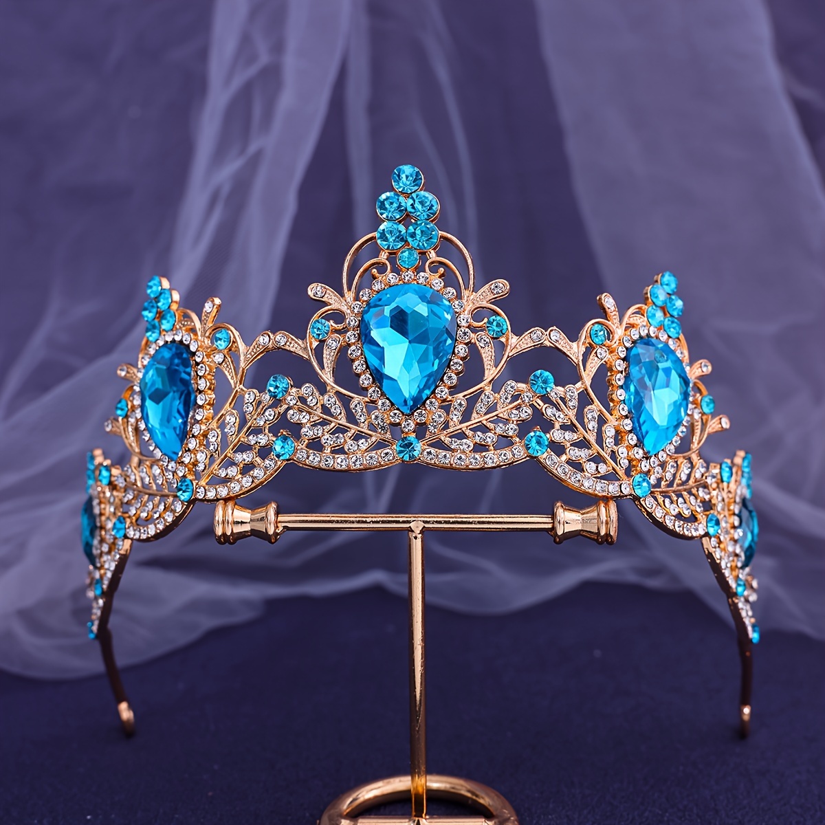 1шт. корона в стиле барокко, тиара, свадебное платье, украшения для волос, детали 3