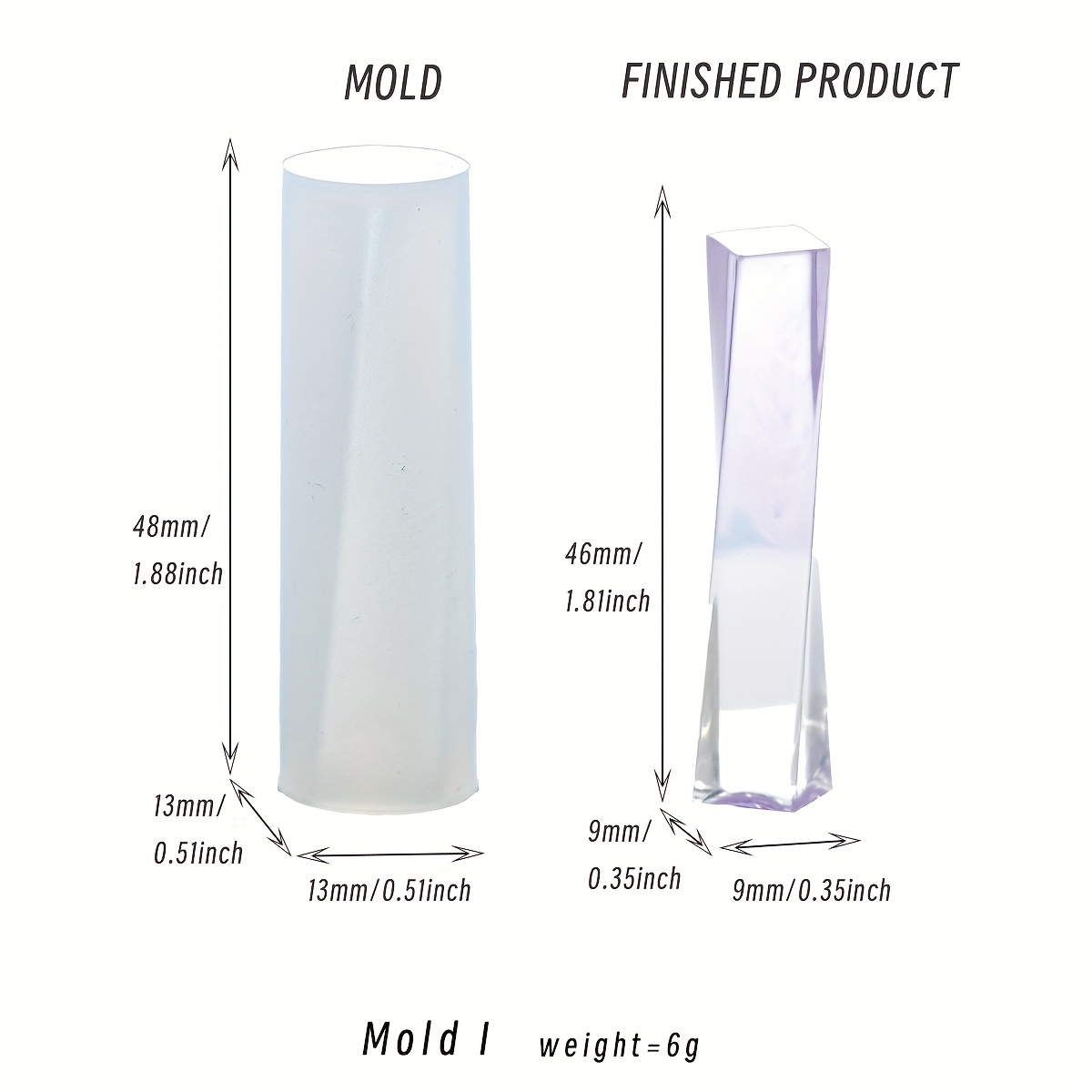 Cylinder Silicone Mold For Jewelry Making