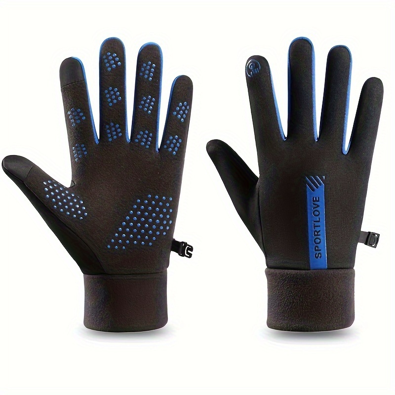 Windproof Cycling Gloves Men Women Winter Waterproof Fleece - Temu
