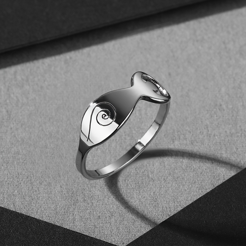 Wicca Spiral Goddess Ring Men Stainless Steel Ring