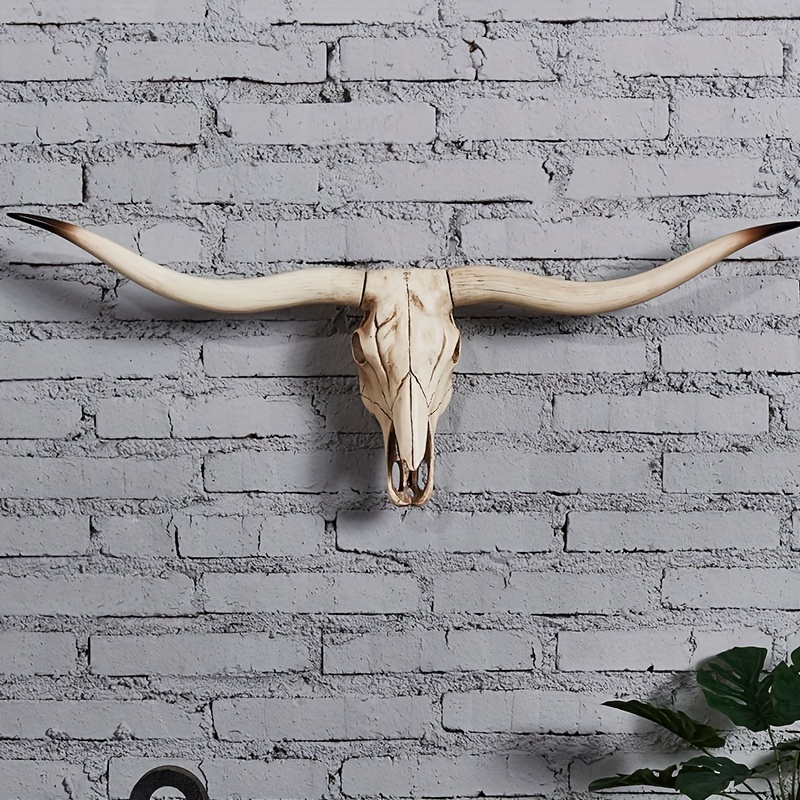 

1pc, Wall Hanging Decoration 3d Animal Head Cow Head Pendant Statue Art Sculpture Suitable For Home Bar Restaurant Decoration