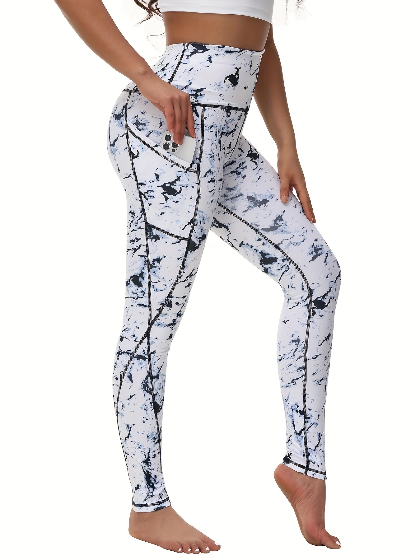 Jeggings for Women Baseball Printed High Waisted Tummy Control