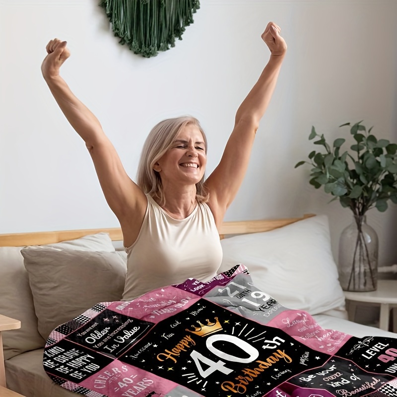 40th birthday pattern sale throw